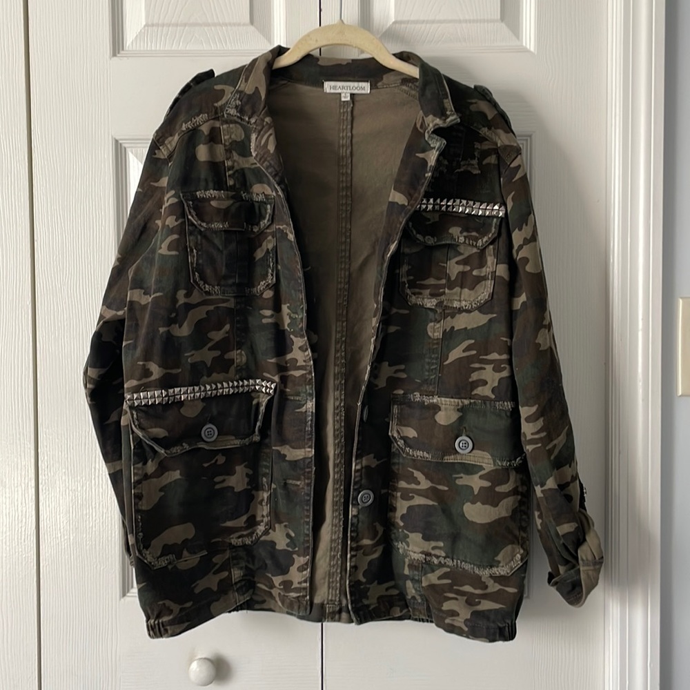Heartloom Studded Camouflage Jacket